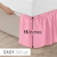 thumbnail image 4 of MesaSe Ruffled Grey King Size Bed Skirt  Dust Ruffle for King Bed with 15” Drop  Soft and Solid Microfiber  Classic Style  California King  Silver Gray Bedskirts, 4 of 7