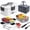 white, variant on Electric Lunch Box Food Heater, Upgrade 100W High Power Portable Food Warmer, Heated Lunch Box for Adults Car/Home with 2L Removable Stainless Steel Container, 12V/24V/110V/220V,Grey