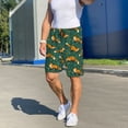 thumbnail image 6 of Naloa Green Plants with Fox Men's Short Pajama Pants, Pj Shorts, Lounge Comfort Shorts-3X-Large, 6 of 6