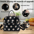 thumbnail image 2 of Insulated Lunch Bags for Women Men with Adjustable Shoulder Strap,AILKIN Large Lunch Box Tote Leakproof 8-12Hrs Cooler Reusable Thermal Lunch Bags for Women,Adults,School,Work,Office,Picnic,Daisy, 2 of 7