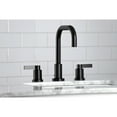 thumbnail image 3 of Kingston Brass FSC8930NDL NuvoFusion Widespread Bathroom Faucet with Brass Pop-Up, Matte Black, 3 of 5