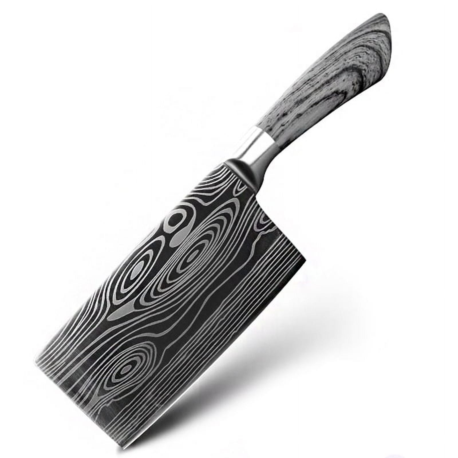 Kitchen Knife 7 inch Chinese Meat Cleaver Knife Damascus Laser