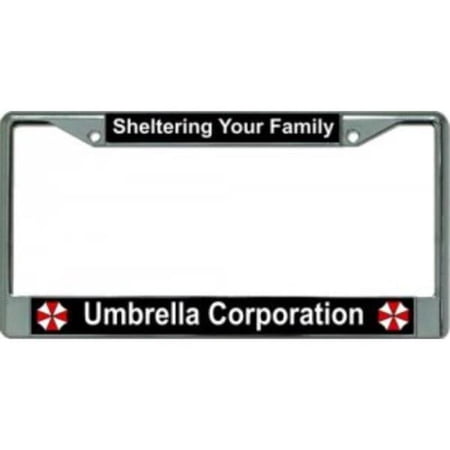 Umbrella Corporation Your Family Chrome License Plate Frame