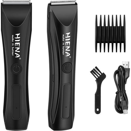 Body Hair Trimmer, Electric & Cordless Pubic Trimmers for Men, Multi-Function Body Groomer Set with Washable Blade