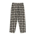 thumbnail image 5 of Goofa Black Plaid Heart Printed Soft Pajama Pants for Women, Wide Leg Comfy Casual Lounge Yoga Pants-X-Large, 5 of 9