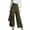 Z21Army Green, variant on Women's Asymmetrical Wrap Wide Leg Jeans High Waisted Button Front Denim Pants for Casual & Streetwear Y2K Outfits Black S
