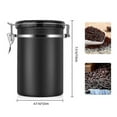thumbnail image 2 of Coffee Container Large Airtight Stainless Steel Black Kitchen Storage Canister fg2025031701784Black, 2 of 4