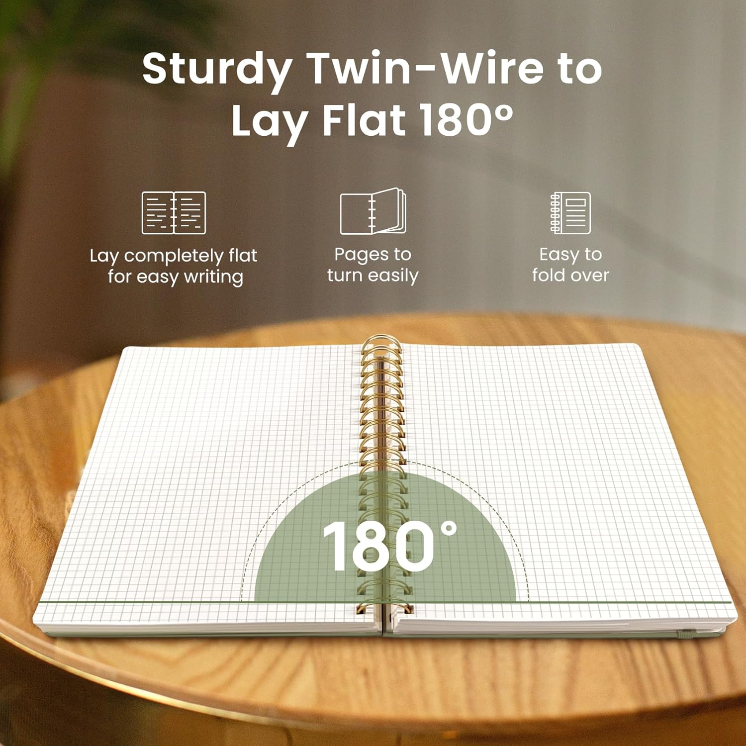 Ahot Paper Notebook Journal for Work, 300 Pages, Thick B5 (7.1"x10") Grid Journals for Women & Writing, Hardcover Notebook for Note Taking, Perfect for Work School Note Taking Business, Green
