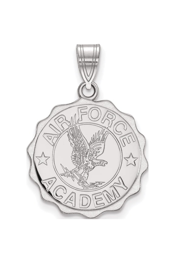 Sterling Silver S. Rh-P Logoart United States Air Force Academy Large Crest (25 X 18) Made In ss023usa