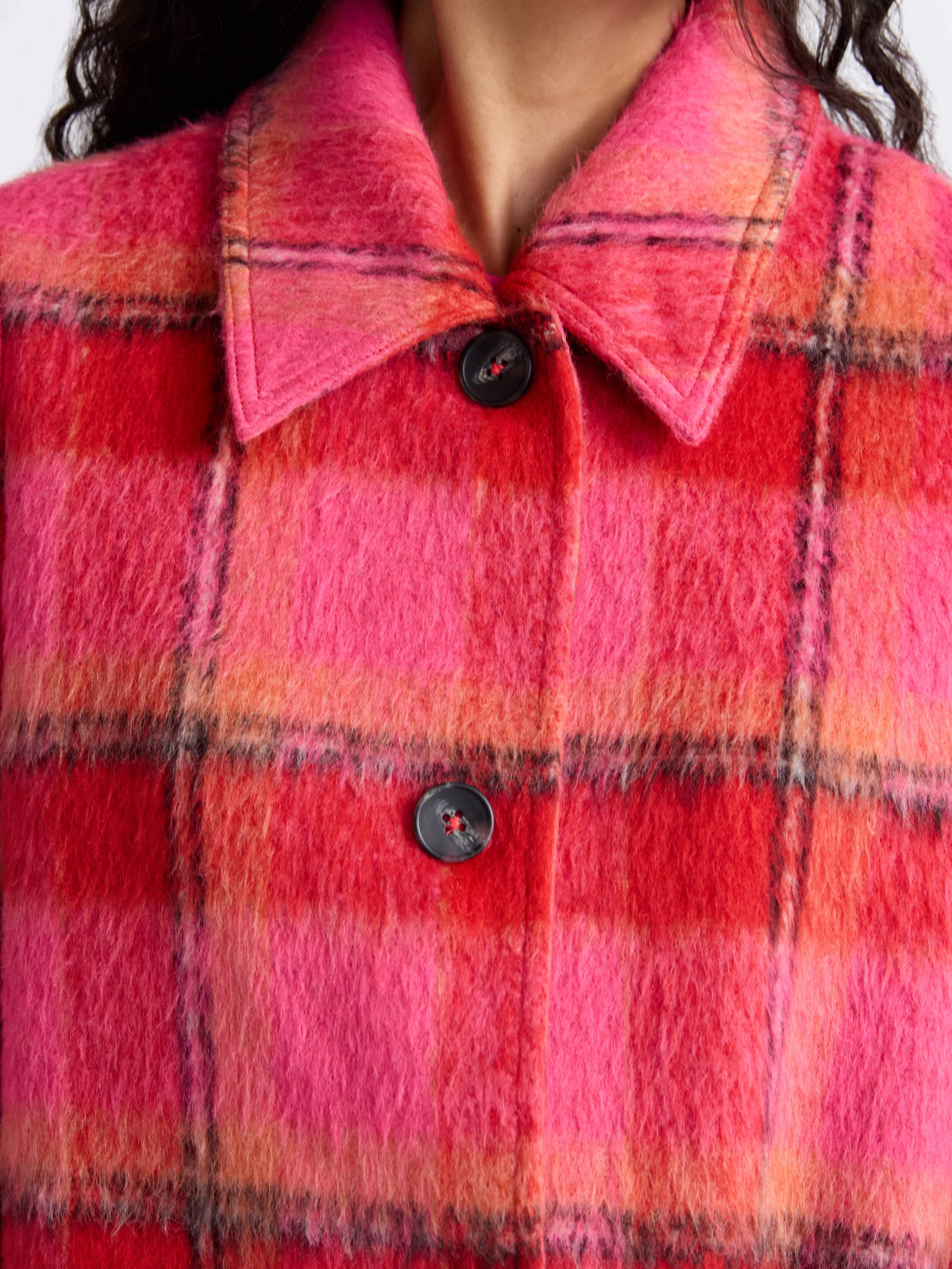 Free Assembly Women's and Women's Plus Long Wool Blend Coat, Sizes XS-4X