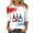 Red, variant on UPPADA 4th of July American Flag Shirt for Women 3/4 Sleeve Patriotic Shirt Usa Flag Star Stripes Graphic Tees Summer Crewneck Tunic Tops,Summer Graphic Tees for Women Red,XL