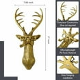 thumbnail image 5 of Deer Head Wall Mount 17 inchs Gold Deer Decor PU Foam Material (NOT RESIN) Wall Decor Art for Whimsigoth Home Wall Decor Lightweight Accent Wall Hanging Room Decor Maximalist Decor, 5 of 8