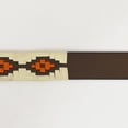 thumbnail image 3 of BE BAR H EQUINE Western Genuine Leather Men And Women Brown Belt Embroidered Beige & Orange, 3 of 4