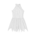 thumbnail image 4 of TiaoBug Kids Girls Figure Skating Dance Dress Sleeveless Lyrical Leotard Dancewear White 8, 4 of 6