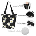 thumbnail image 4 of Pofeuu Daisies Flowers Print Women Fashion Shoulder Handbags Top Handle Satchel Bags Tote Shoulder Shopping Bag Stylish Canvas Tote Bag, 4 of 6