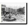 thumbnail image 2 of Historic Framed Print, [N.Y. Glens Falls. View across town square and fountain], 17-7/8" x 21-7/8", 2 of 9