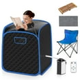 thumbnail image 1 of Costway Portable Steam Sauna w/ 9-gear Adjustable Temperature & Herbal Box Black, 1 of 10