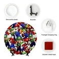 thumbnail image 5 of Lsque Mario Pattern Ceramic Decorative Plate Decorative Plates with Display Stand Personalized Porcelain Plate Ceramic Ornaments for Wall Hanging Decoration-8in, 5 of 6