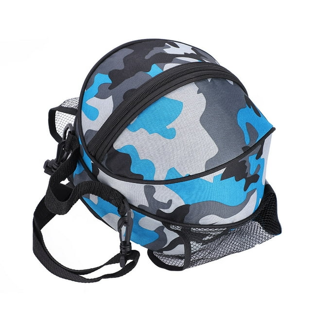 Portable Sport Basketball Soccer Soccer Ballon de Rangement Bandoulière Simple (Bleu)