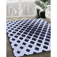 thumbnail image 3 of Ahgly Company Machine Washable Indoor Rectangle Transitional Heavenly Blue Area Rugs, 7' x 9', 3 of 7