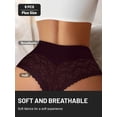 thumbnail image 2 of Womens Lace Thong Panties 6-Pack Soft Breathable Plus Size Multicolor, 2 of 6