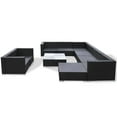 thumbnail image 3 of vidaXL 10 Piece Garden Lounge Set with Cushions Poly Rattan Black, 3 of 5