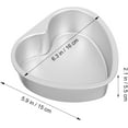 thumbnail image 2 of BESTonZON 3 PCS Heart Shaped Cake Pan, 6 Inch Aluminum Cake Pans with Removable Bottom, Heart Cake Tin Baking Cake Mold, Aluminum Cake Tin Small Cake Pan for Weddings, Parties and Family Occasions, 2 of 18
