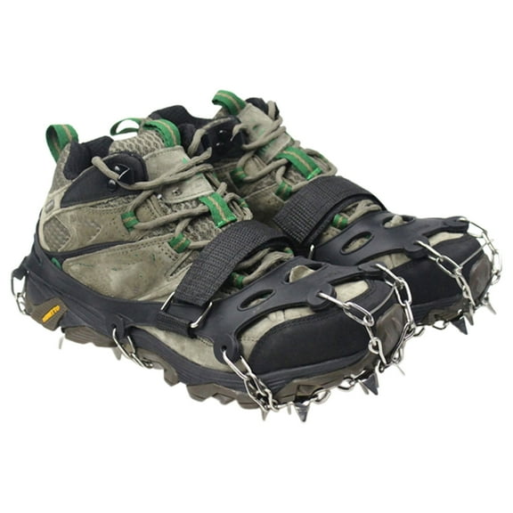 Yokua Stainless Steels Ice Spikes Ice Cleats Crampons, 23 Spikes Shoe Ice Snow Grips