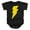 Shazam, variant on Justice League Black Adam Bolt Unisex Infant Snap Suit for Baby (24 Months) Black