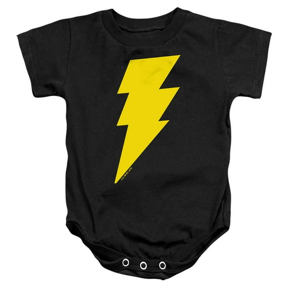 Justice League Black Adam Bolt Unisex Infant Snap Suit for Baby (12 Months) Black