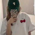 thumbnail image 2 of Hello Kitty Printed White Short-Sleeve T-Shirt for Women Summer Daily Wear Clothing Top, 2 of 8