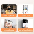 thumbnail image 2 of Timbre de video inalámbrico con cámara, timbre de puerta de seguridad recargable WiFi visual inteligente de gran angular, audio de 2 vías, detección de movimiento, visión nocturna HD MinLou Batería, 2 of 2