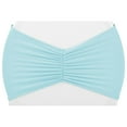 thumbnail image 1 of 10 Pcs, 8" X 13" (Unstretched) Ruffled Spandex Chair Band - Baby Blue For Wedding Or Special Event Decor, 1 of 1