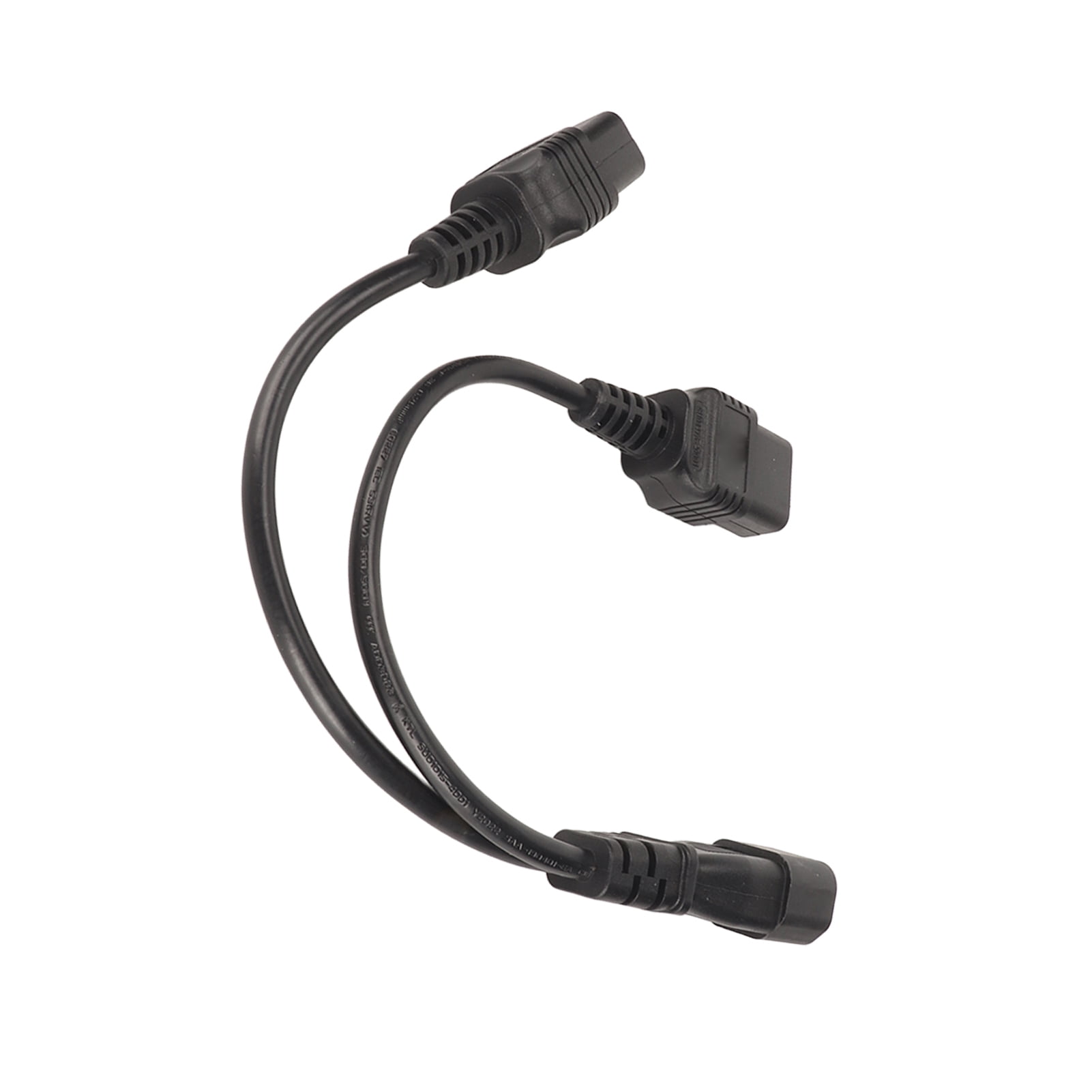 IEC320 C19 To C20 Y-Splitter Power Cable – 1 Male To 2 Female, 12.6 Inch – For Monitors, Lamps, Printers & More