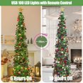 thumbnail image 3 of Árbol de Navidad SINTENILL desplegable de 6 pies con 100 luces LED de color verde, 3 of 9