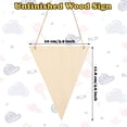 thumbnail image 3 of Abbracc 20 Pieces Banner Triangle Flags Wooden Christmas Tree Unfinished Hanging Garland, 3 of 8