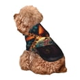 thumbnail image 5 of Fotbe Underwater Treasure Chest Print Small Dog Sweater Hoodies Pet Grey Hooded Soft Fleece Sweatshirts with Pocket Fall Winter Puppy Cat Sweaters Warm Clothes-Medium, 5 of 7