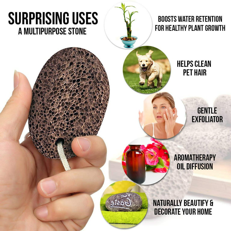 Pumice Stone for Feet, Hands, Heel, Toes - Foot Scrubber, Exfoliator,  Sander for Dead, Dry & Cracked Skin - Corn & Callus Remover 