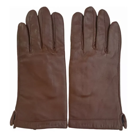 Guantes De Piel Ovino Dama Afelpado Elegante Importado 24x10