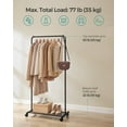 thumbnail image 3 of Clothes Rack with Wheels, Garment Rack, Clothing Rack for Hanging Clothes, with Dense Mesh Storage Shelf, lb Load Capacity, Brakes, Steel Frame,, 3 of 6