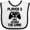 thumbnail image 3 of Inktastic Player 3 Has Joined the Game Boys or Girls Baby Bib, 3 of 4