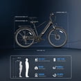 thumbnail image 2 of YareYi Roamer 26" Electric Bike for Adults, 750W Rated Motor Commuter Ebike with 48V 11Ah Removable Battery, 62-Mile Range, 28 MPH, 7-Speed, Black, 2 of 8