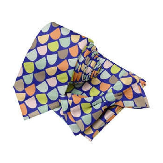 Soimoi Satin Silk Fabric Semi Circle Geometric Fabric Prints By Yard 42 Inch Wide