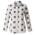 thumbnail image 4 of ICHUANYI 2023 Women's Button Down Shirts Floral Floral Print Long Sleeve Blouses V Neck Casual Tops, 4 of 8