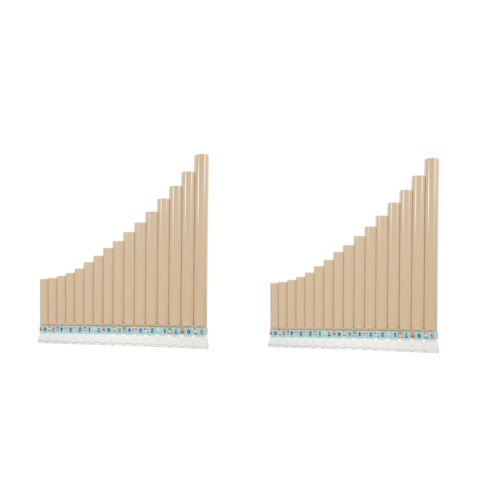 2 PCS Drum Pan Flute 16 Pipes Panpipes Student Child