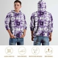 thumbnail image 5 of Purple Flower Regular Fit Hoodie, Sporty Pullover Hooded Sweatshirt for Men Women XL, 5 of 6