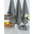 thumbnail image 6 of DII Modern Cotton Check Heavyweight Dishtowel and Dishcloth in Black (Set of 6), 6 of 6