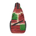 thumbnail image 6 of Men Women America Flag - Red Black And Green Sling Crossbody Chest Bag Backpack with Convertible Shoulder Strap, 6 of 6