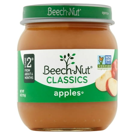 Beech-Nut Classics Stage 2 Apples Baby Food, 4 oz, (Pack ...