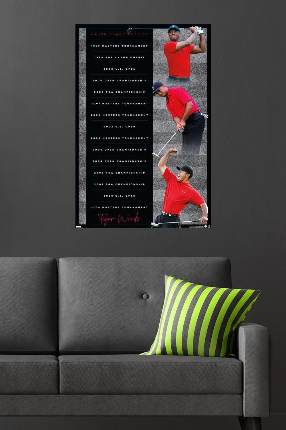 Tiger Woods - Majors Wall Poster, 22.375" x 34"